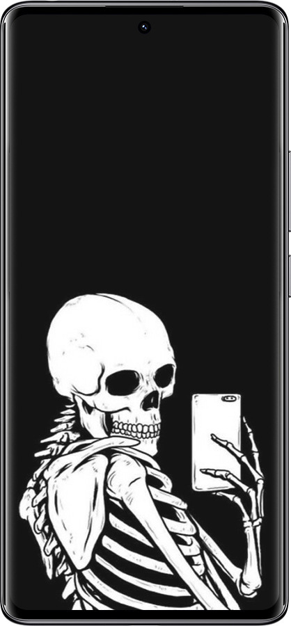 Силиконовый чехол Скелет делает Selfie для Xiaomi Redmi Note 14 Pro 4G - 6535u-3808 изображение 