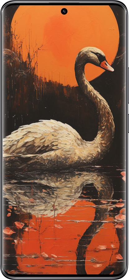 TPU чехол Лебедь для Xiaomi Redmi Note 14 Pro 5G - 5964b-3928 изображение 