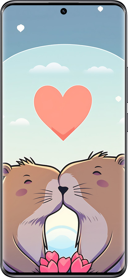 TPU чехол Капібара кохання для Xiaomi Redmi Note 14 Pro 5G - 6027b-3928 изображение 