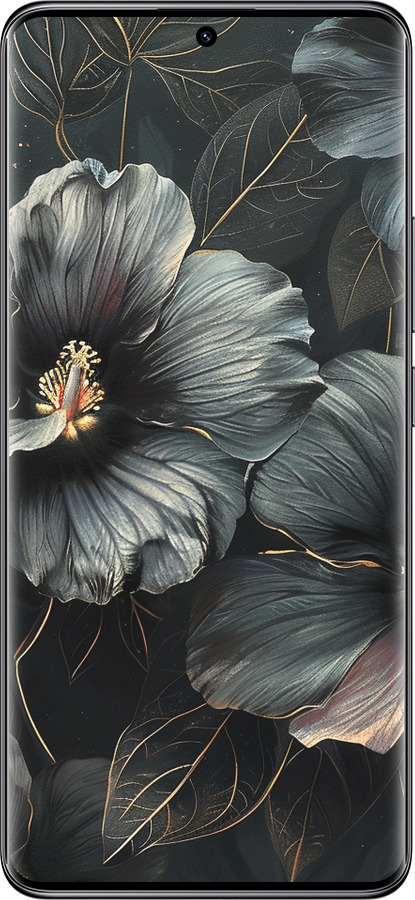 TPU чехол Черные цветы для Xiaomi Redmi Note 14 Pro 5G - 6031b-3928 изображение 