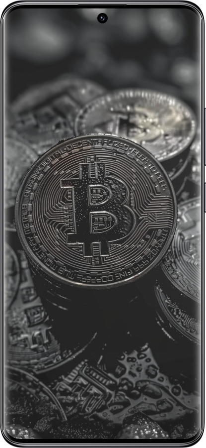 TPU чехол Black Bitcoin для Xiaomi Poco X7 - 6090b-4011 изображение 