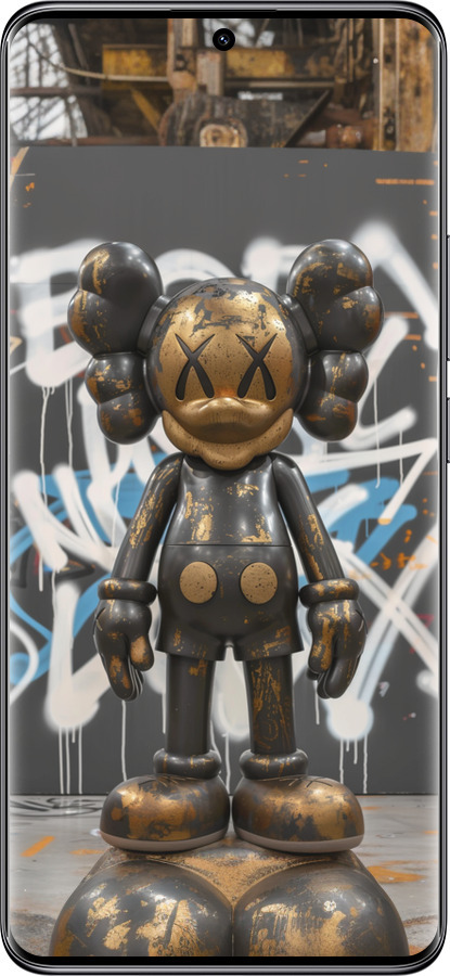 TPU чехол Bronze kaws v3 для Xiaomi Redmi Note 14 Pro 5G - 6099b-3928 изображение 