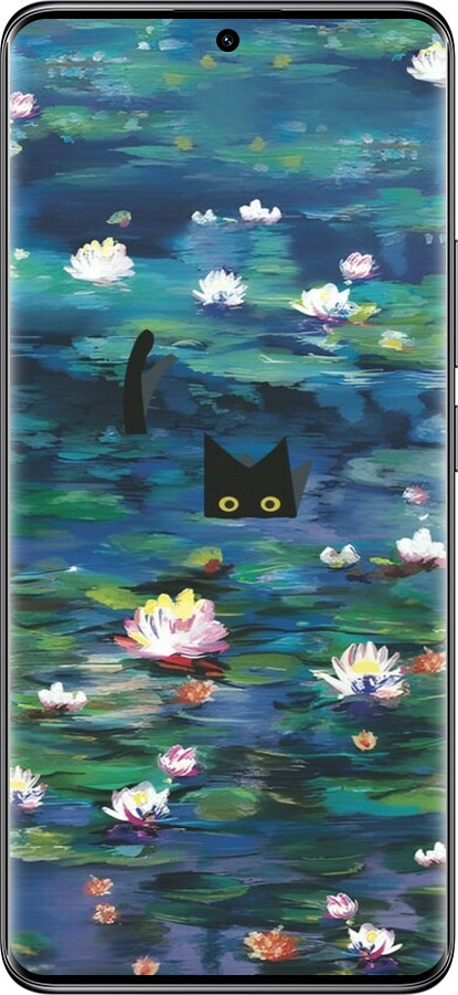 TPU чехол із зображенням водяних лілій та кішок для Xiaomi Poco X7 - 6257b-4011 изображение 