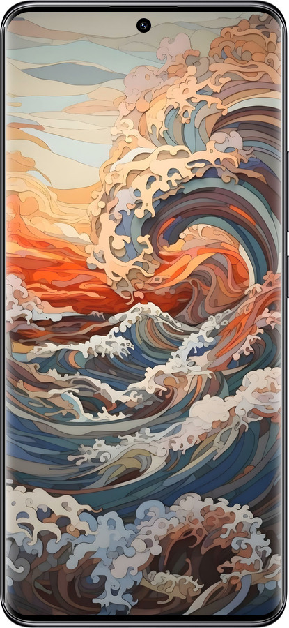 TPU чехол Арт волны для Xiaomi Redmi Note 14 Pro 5G - 6324b-3928 изображение 