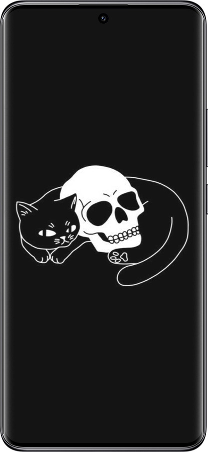 TPU чехол Із зображенням кота та черепа для Xiaomi Redmi Note 14 Pro 5G - 6491b-3928 изображение 