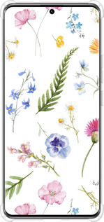 Силикон с усиленными углами чехол Цветочный фон v2 для Xiaomi Redmi Note 14 Pro 5G - 5472sp-3928 изображение 
