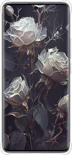 Силикон с усиленными углами чехол Розы 2 для Xiaomi Redmi Note 14 Pro 5G - 5550sp-3928 изображение 