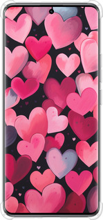 Силикон с усиленными углами чехол Сердечки 4 для Xiaomi Redmi Note 14 Pro 5G - 5662sp-3928 изображение 