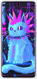 Силикон с усиленными углами чехол Кот панк для Xiaomi Redmi Note 14 Pro 5G - 6311sp-3928 изображение 