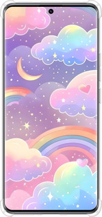 Силикон с усиленными углами чехол Облака и радуга для Xiaomi Redmi Note 14 Pro 5G - 6312sp-3928 изображение 