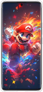 Силикон с усиленными углами чехол Супер Марио для Xiaomi Redmi Note 14 Pro 5G - 6342sp-3928 изображение 