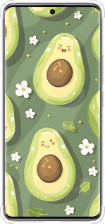 Силикон с усиленными углами чехол Авокадо для Xiaomi Redmi Note 14 Pro 5G - 6380sp-3928 изображение 