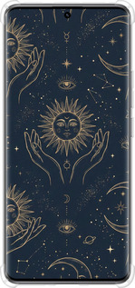 Силикон с усиленными углами чехол Celestial Harmony: Sun & Moon Gold Mystic Pattern для Xiaomi Redmi Note 14 Pro 5G - 6778sp-3928 изображение 