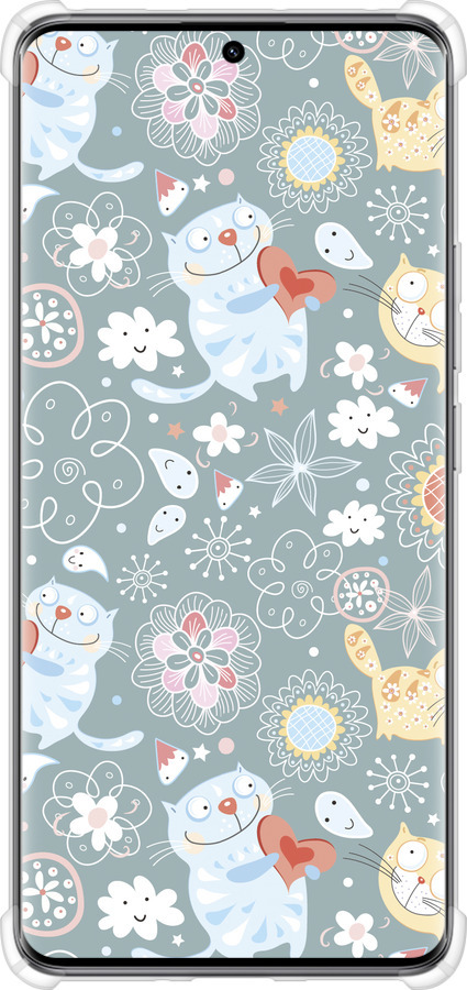Силикон с усиленными углами чехол Котята v3 для Xiaomi Redmi Note 14 Pro 5G - 1223sp-3928 изображение 