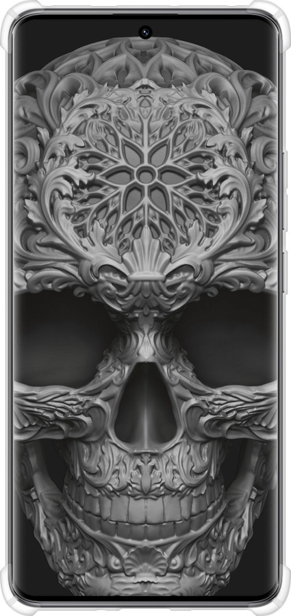 Силикон с усиленными углами чехол skull-ornament для Xiaomi Redmi Note 14 Pro 5G - 4101sp-3928 изображение 