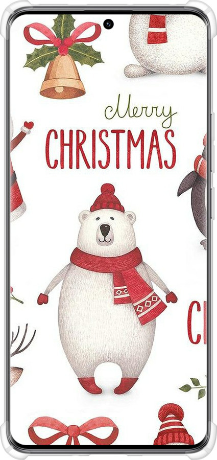 Силикон с усиленными углами чехол Merry Christmas для Xiaomi Redmi Note 14 Pro 5G - 4106sp-3928 изображение 