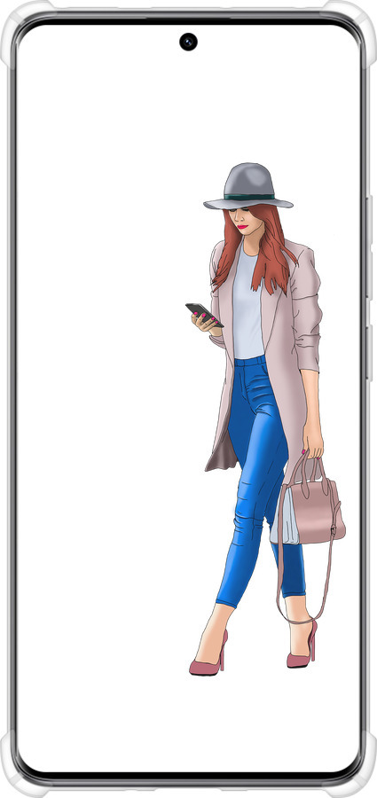 Силикон с усиленными углами чехол Девушка 1 для Xiaomi Redmi Note 14 Pro 5G - 4751sp-3928 изображение 