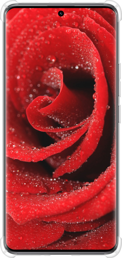 Силикон с усиленными углами чехол Красная роза для Xiaomi Redmi Note 14 Pro 5G - 529sp-3928 изображение 