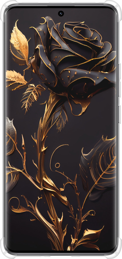 Силикон с усиленными углами чехол Роза 3 для Xiaomi Redmi Note 14 Pro 5G - 5552sp-3928 изображение 