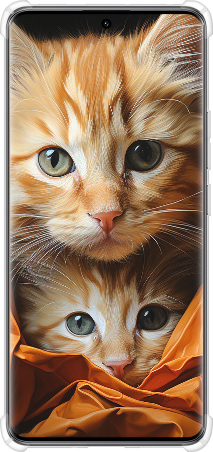 Силикон с усиленными углами чехол Котики 2 для Xiaomi Redmi Note 14 Pro 5G - 5664sp-3928 изображение 