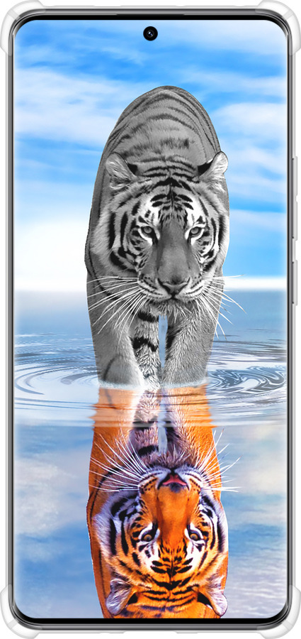 Силикон с усиленными углами чехол Тигр для Xiaomi Redmi Note 14 Pro 5G - 6016sp-3928 изображение 