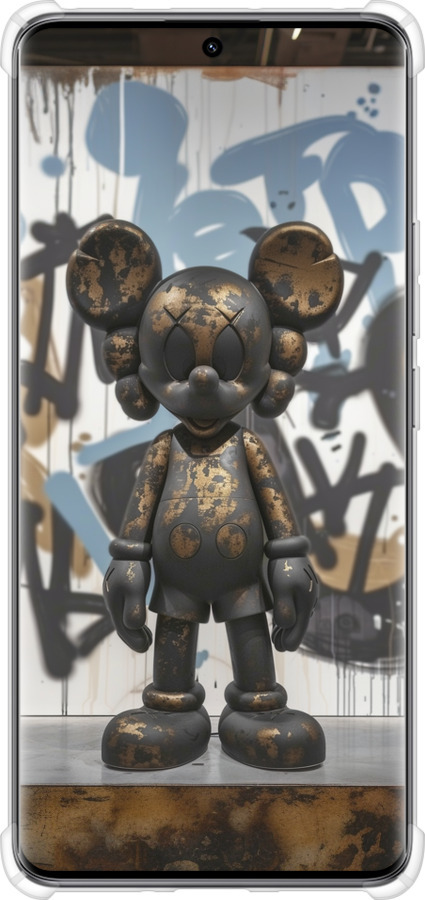 Силикон с усиленными углами чехол Bronze kaws v2 для Xiaomi Redmi Note 14 Pro 5G - 6098sp-3928 изображение 