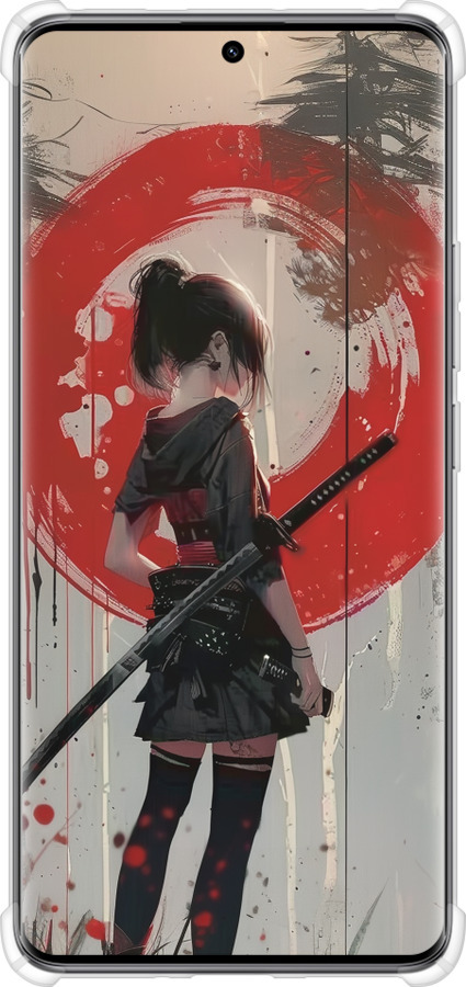 Силикон с усиленными углами чехол Сумерки воина: Танец с катаной для Xiaomi Redmi Note 14 Pro 5G - 6123sp-3928 изображение 