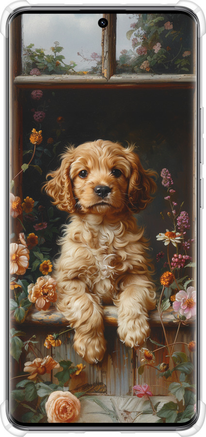 Силикон с усиленными углами чехол Щенок cocker spaniel для Xiaomi Redmi Note 14 Pro 5G - 6136sp-3928 изображение 