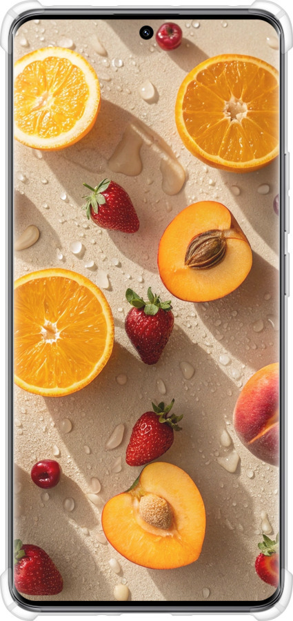Силикон с усиленными углами чехол Фрукты 3 для Xiaomi Redmi Note 14 Pro 5G - 6703sp-3928 изображение 
