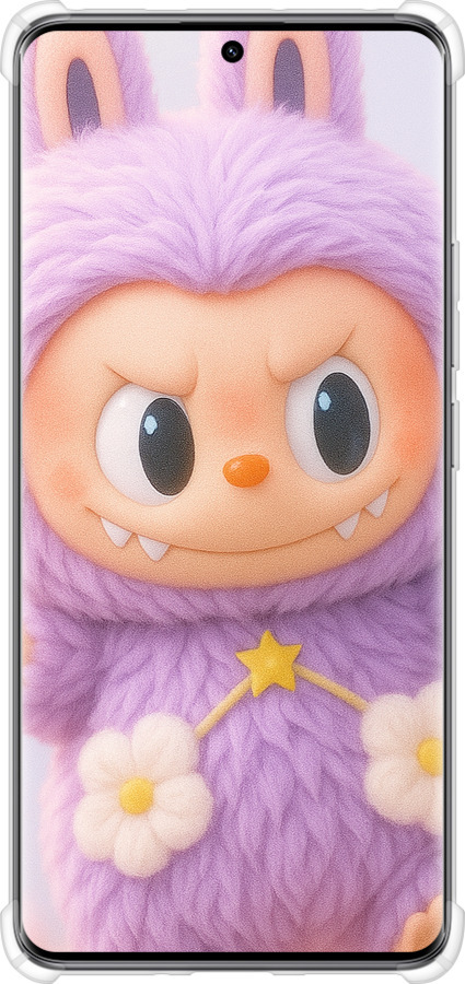 Силикон с усиленными углами чехол Лабубу для Xiaomi Redmi Note 14 Pro 5G - 6708sp-3928 изображение 