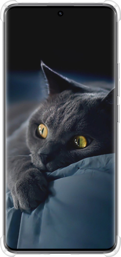 Силикон с усиленными углами чехол Дымчатый кот для Xiaomi Redmi Note 14 Pro 5G - 825sp-3928 изображение 