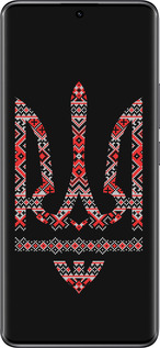 Силиконовый чехол Герб - вышиванка на черном фоне для Xiaomi Poco X7 - 1196u-4011 изображение 