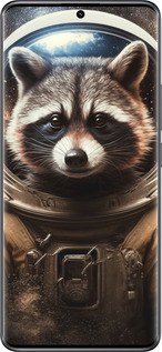 Силиконовый чехол Raccoon austronaut для Xiaomi Poco X7 - 5581u-4011 изображение 