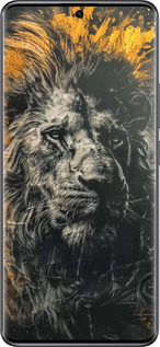 Силіконовий чехол Лев у золотих фарбах для Xiaomi Poco X7 - 6155u-4011 изображение 