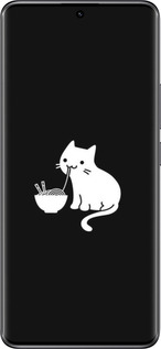 Силиконовый чехол С милым котом на черном фоне для Xiaomi Poco X7 - 6528u-4011 изображение 