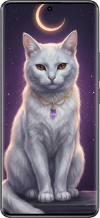 Силіконовий чехол Mystic White Cat Gothic Dark Purple Gold для Xiaomi Redmi Note 14 Pro 5G - 6805u-3928 изображение 