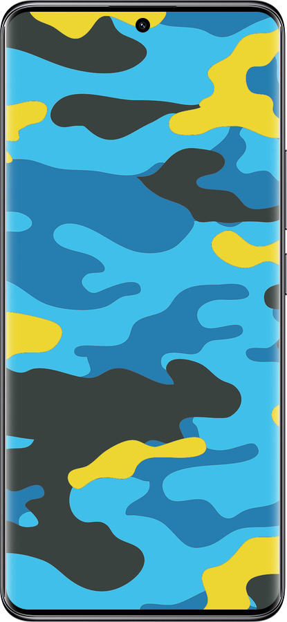 Силіконовий чехол Жовто-блакитний камуфляж для Xiaomi Poco X7 - 1084u-4011 изображение 