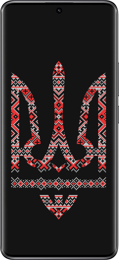 Силиконовый чехол Герб - вышиванка на черном фоне для Xiaomi Poco X7 - 1196u-4011 изображение 