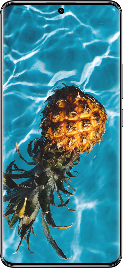Силиконовый чехол Ананас на воде для Xiaomi Redmi Note 14 Pro 5G - 4384u-3928 изображение 