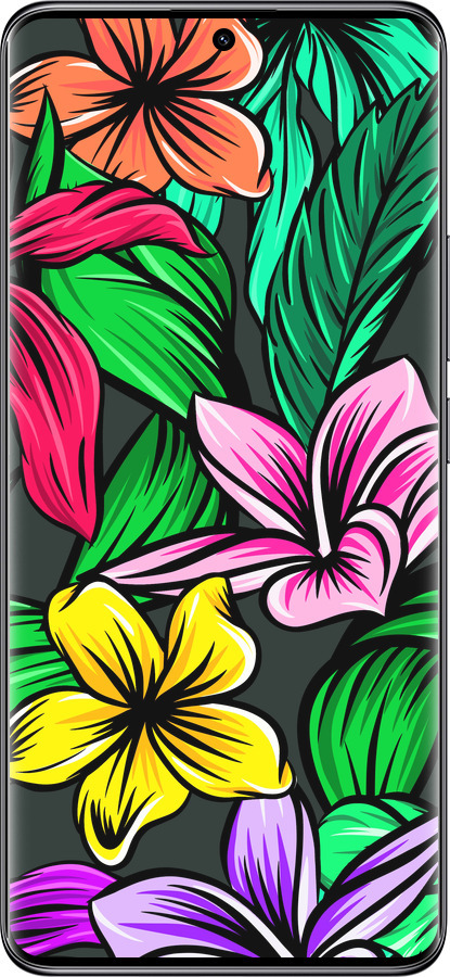 Силіконовий чехол Тропічні квіти 1 для Xiaomi Poco X7 - 4753u-4011 изображение 