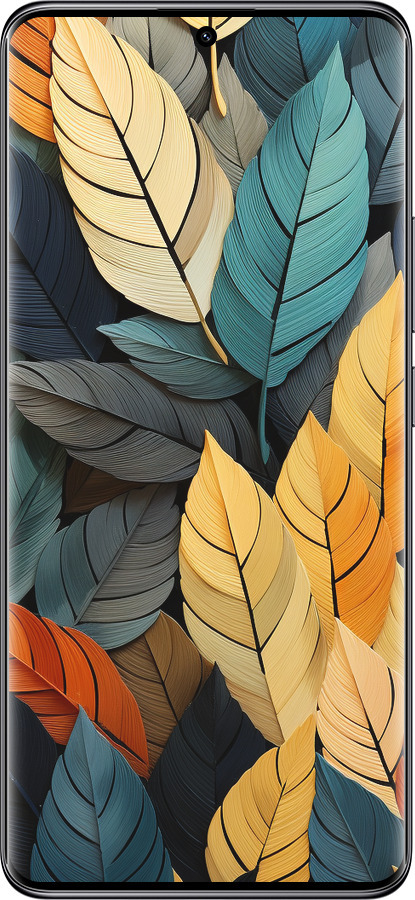 Силіконовий чехол Кольорове листя для Xiaomi Poco X7 - 5644u-4011 изображение 