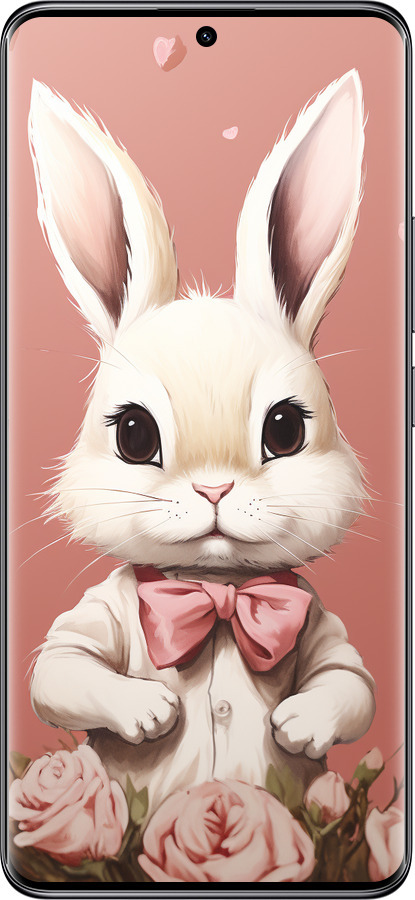 Силиконовый чехол Зайчик для Xiaomi Redmi Note 14 Pro 5G - 5669u-3928 изображение 