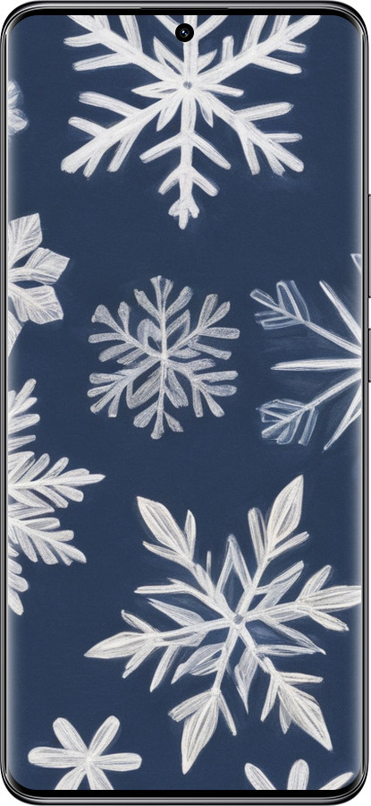 Силиконовый чехол Снежинки для Xiaomi Poco X7 - 5821u-4011 изображение 