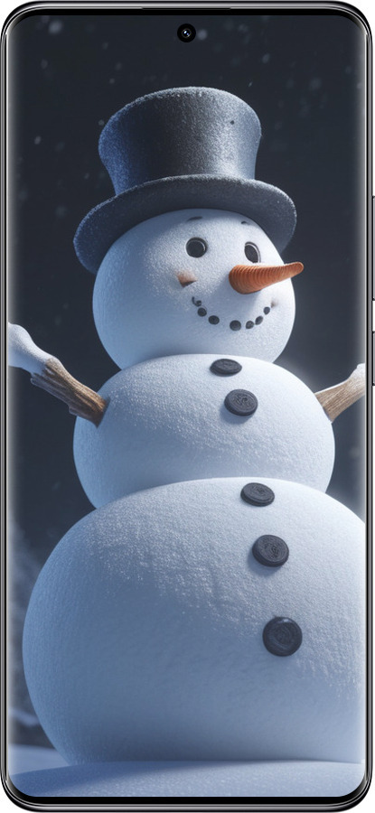 Силиконовый чехол Снеговик для Xiaomi Poco X7 - 5826u-4011 изображение 