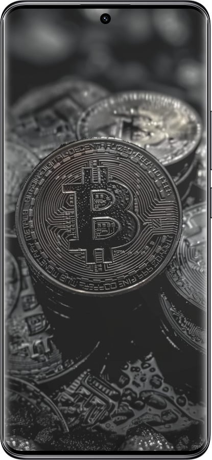 Силиконовый чехол Black Bitcoin для Xiaomi Redmi Note 14 Pro 5G - 6090u-3928 изображение 
