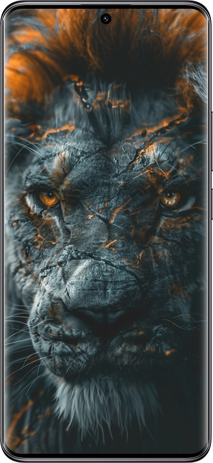 Силиконовый чехол Пламенный лев для Xiaomi Poco X7 - 6153u-4011 изображение 