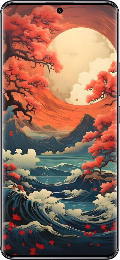 Силиконовый чехол Природа японии для Xiaomi Poco X7 - 6327u-4011 изображение 
