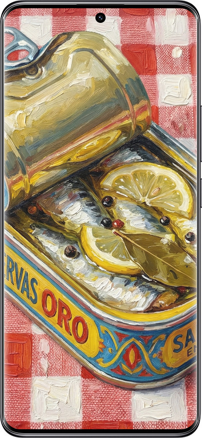 Силиконовый чехол Vintage Sardine Tin Phone для Xiaomi Redmi Note 14 Pro 5G - 6772u-3928 изображение 