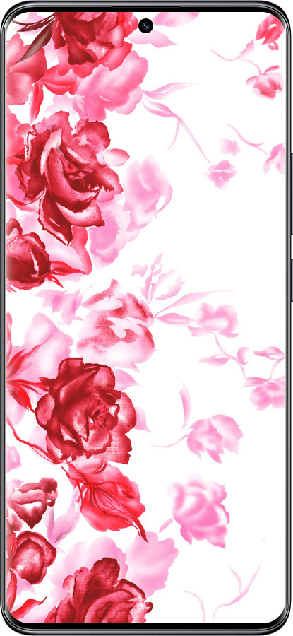 Силіконовий чехол Намальовані троянди для Xiaomi Poco X7 - 724u-4011 изображение 