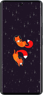 Силиконовый чехол Лисички в космосе для Xiaomi Redmi Note 15 4G - 4519u-4215 изображение 